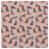  floralen roze stof (Swatch)