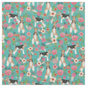 floralen turquoise - dradenfox stof