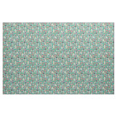 floralen turquoise - dradenfox stof (Fat Quarter)