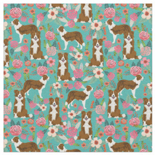  floralen turquoise stof