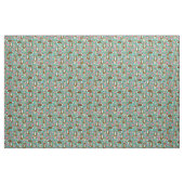  floralen turquoise stof (Fat Quarter)