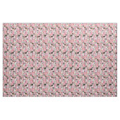  floralen van brindle corgi roze stof (Fat Quarter)