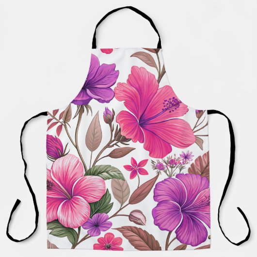 Florales Farbenmeer, Duschvorhang Schort (Voorkant)