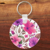 Florales Farbenmeer, Duschvorhang Sleutelhanger (Voorkant)