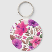 Florales Farbenmeer, Duschvorhang Sleutelhanger (Achterkant)