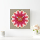 Florales Muster Vierkante Klok (Huis)