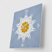 Florales Muster Vierkante Klok (Hoek)
