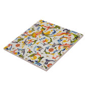 FLORALIJNSE RENAISSANCE GELE BLOEMENKRUIS, BLOEMEN TEGELTJE (Zijkant)