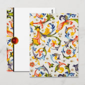 FLORALINE RENAISSANCE BLOEMENKRULLEN, BLOEMEN BRIEFKAART (Voorkant / Achterkant)