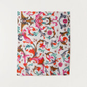 FLORALINE RENAISSANCE RODE BLOEMENKRULLEN, BLOEMEN WANDKLEED (Voorkant)