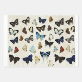 FLORALISSERENDE RENAISSANCE BLAUWE BLOEMENKRULLEN, INPAKPAPIER VEL (Voorkant 3)