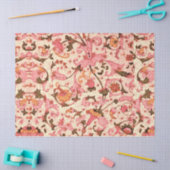 FLORALISSERENDE ROZE BLOEMENKRULLEN, BLOEMEN TISSUEPAPIER (Craft)