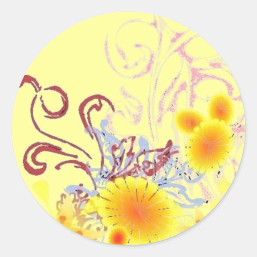 FloralMix afdichtingen Ronde Sticker (Voorkant)