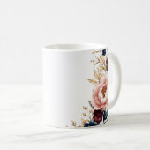FloralMug Watercolor Mok - Romantische Dieprode Ro (Voorkant rechts)