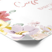 Florals Baby Bloom Baby shower Welkom Poster (Hoek)