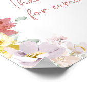 Florals Baby Bloom Bedankt voor uw komst Poster (Hoek)