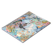 Florals Birds Blue Shades Spiral Photo Notitieboek (Linkerzijde)