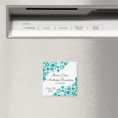  Florals Blauwgroen sparen de Datum Magnet (Insitu (Vaatwasser))