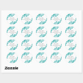  Florals Blauwgroen Stickers (Vel)