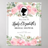  Florals Blush Pink Welcome Vrijgezellenfeest Poster (Voorkant)