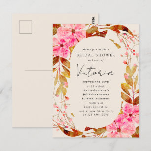 Florals Bridal Shower Briefkaart