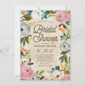  Florals | Bridal Shower-uitnodiging Kaart (Voorkant)