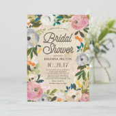  Florals | Bridal Shower-uitnodiging Kaart (Staand voorkant)
