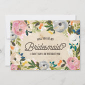  Florals | Bridesmaid Kaart (Voorkant)