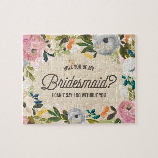  Florals | Bridesmaid Puzzle Legpuzzel (Horizontaal)