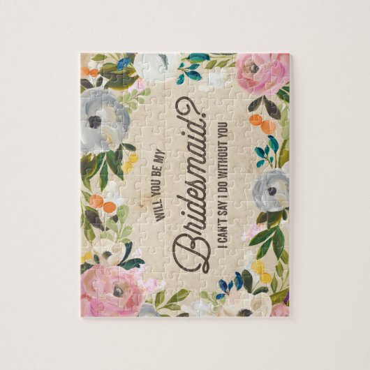 Florals | Bridesmaid Puzzle Legpuzzel (Verticaal)