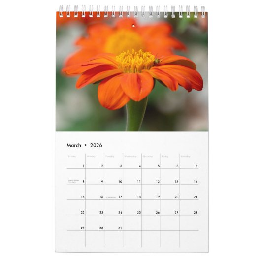 Florals Calendar Kalender (Mar 2026)