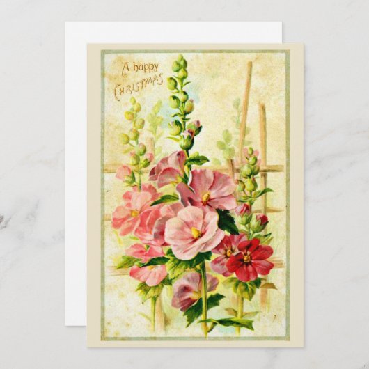  FLORALS CHRISTMAS KAART (Voorkant / Achterkant)