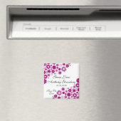  Florals Dark Fuchsia bewaar de datum magneet (Insitu (Vaatwasser))