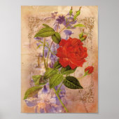 Florals digitale collage poster (Voorkant)