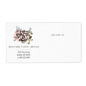 Florals Doodle Small Business Shipping Label (Voorkant)