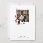 Florals drie foto's van de Bourgognige marine van Bedankkaart (Achterkant)