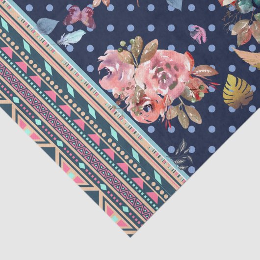 Florals en Aztec-design Tissuepapier (Detail)