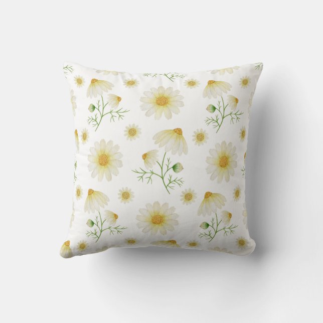 Florals Farmhouse Decor Daisy Sierkussen (Achterkant)