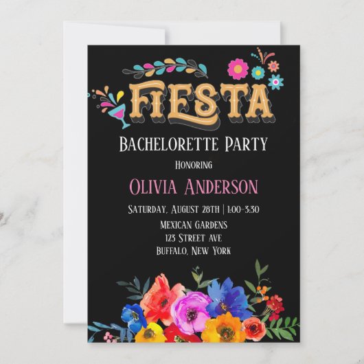 Florals Fiesta Bachelorette Kaart (Voorkant)
