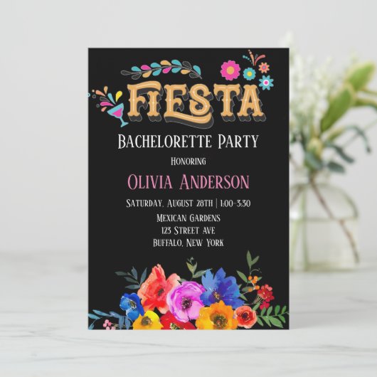 Florals Fiesta Bachelorette Kaart (Staand voorkant)