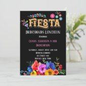 Florals Fiesta Bridesmaids Luncheon Kaart (Staand voorkant)