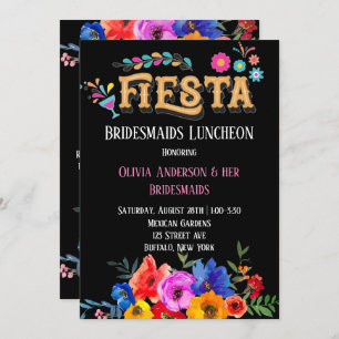 Florals Fiesta Bridesmaids Luncheon Kaart