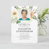 Florals Foto Memorial van de Waterverf van het lan Kaart (Staand voorkant)