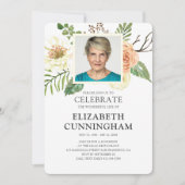 Florals Foto Memorial van de Waterverf van het lan Kaart (Voorkant)