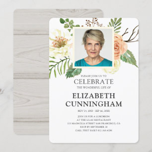 Florals Foto Memorial van de Waterverf van het lan Kaart