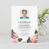 Florals Foto Memorial van de Waterverf van het lan Kaart (Staand voorkant)