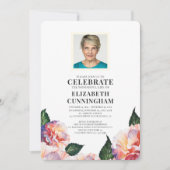 Florals Foto Memorial van de Waterverf van het lan Kaart (Voorkant)