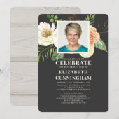 Florals Foto Memorial van de Waterverf van het lan Kaart (Voorkant / Achterkant)