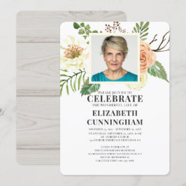 Florals Foto Memorial van de Waterverf van het lan Kaart