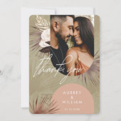 Florals Foto van de Modern Bohemian Chic Boho Wate Bedankkaart (Voorkant)